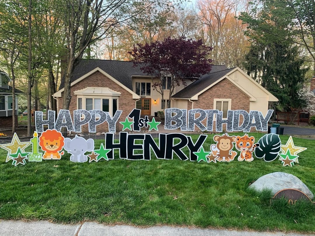first birthday yard greeting plymouth canton