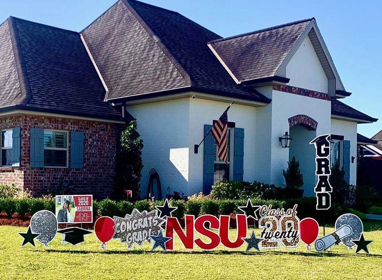 NSU CONGRATS - RED - DIPLOMA STARS BALLOONS