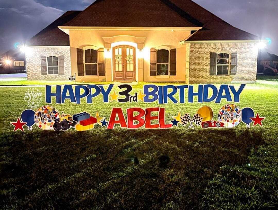 happy birthday yard sign