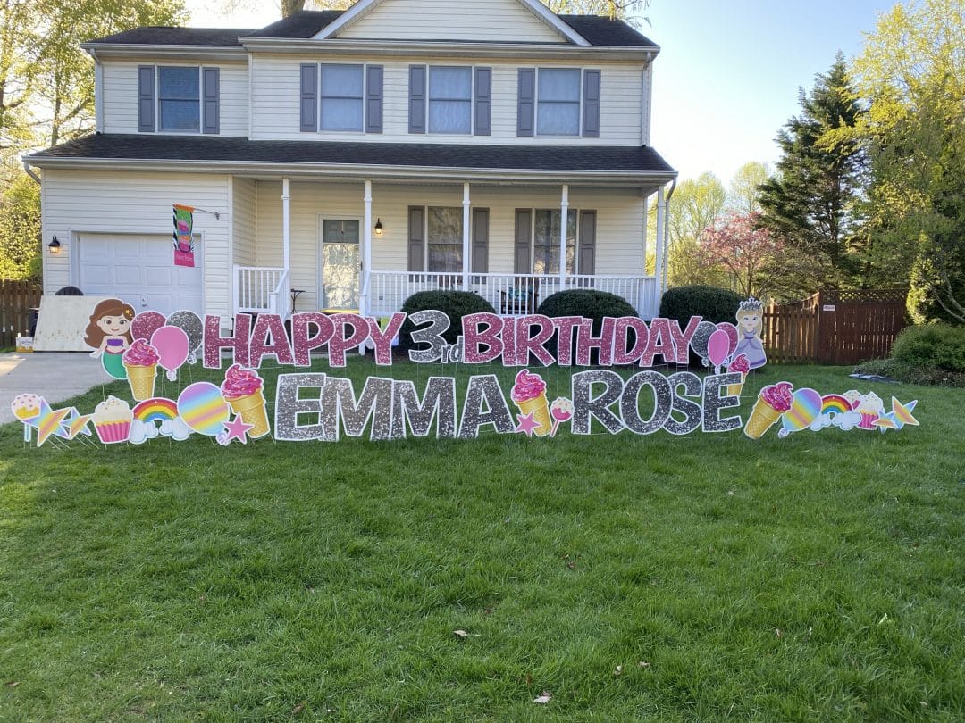 Happy Birthday Yard Sign DMV