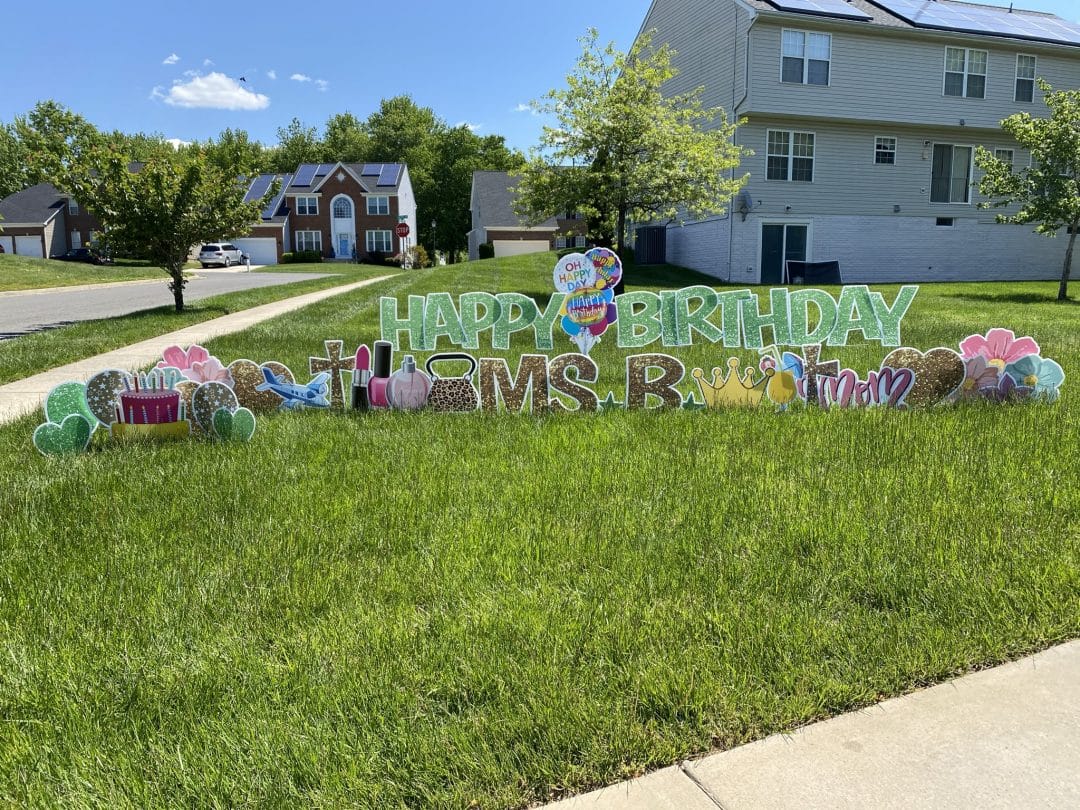 Happy Birthday Yard Sign DMV